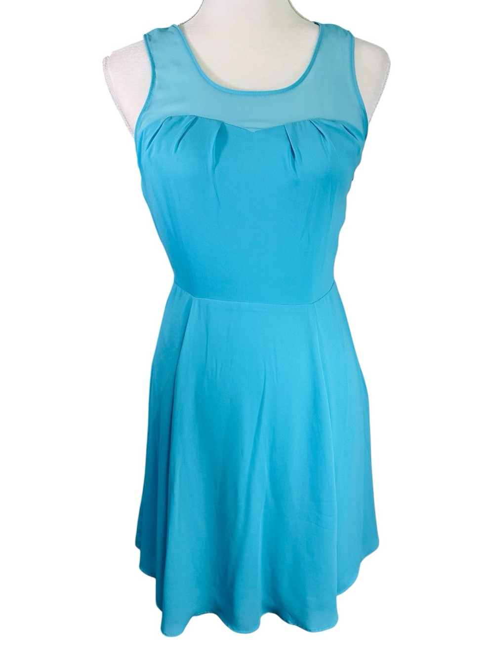 Express Teal Sleeveless Fit-and-Flare Mini Dress size 4